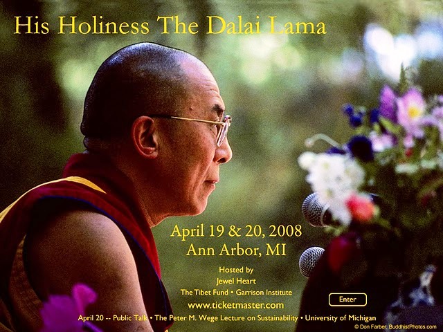 THE SPIRITS OF SPECIAL FRONTIER FORCE WELCOME HIS HOLINESS THE DALAI LAMA TO ANN ARBOR, MICHIGAN.