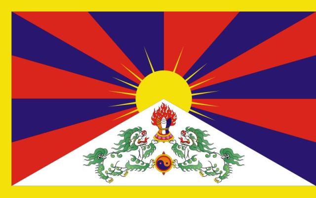 Flag of Tibet-Tibet's Independence is India's Security.