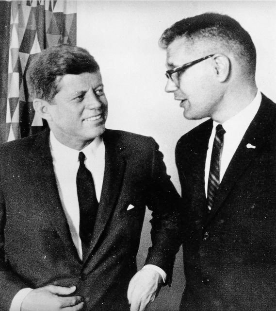 Whole Dude - Whole Representative: Representative John Dingell with John F Kennedy, 35th president of the US(1961-1963). Representative Dingell supported the initiative of Kennedy administration to fund the Tibetan Resistance Movement.