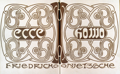 SPIRITUALITY SCIENCE - BEHOLD THE MAN - ECCE HOMO: Nietzsche wrote this book in 1888 and it was published twenty years later in 1908. He signs the book "Dionysus versus the Crucified." Nietzsche made an attempt to draw a contrast between himself and Jesus Christ.