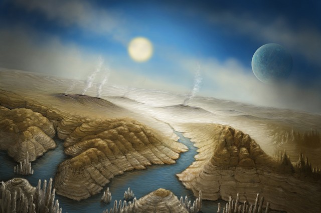WHAT IS CREATION?ARTISTIC INTERPRETATION OF KEPLER-452b AND OF ITS ABILITY TO SUPPORT LIFE.
