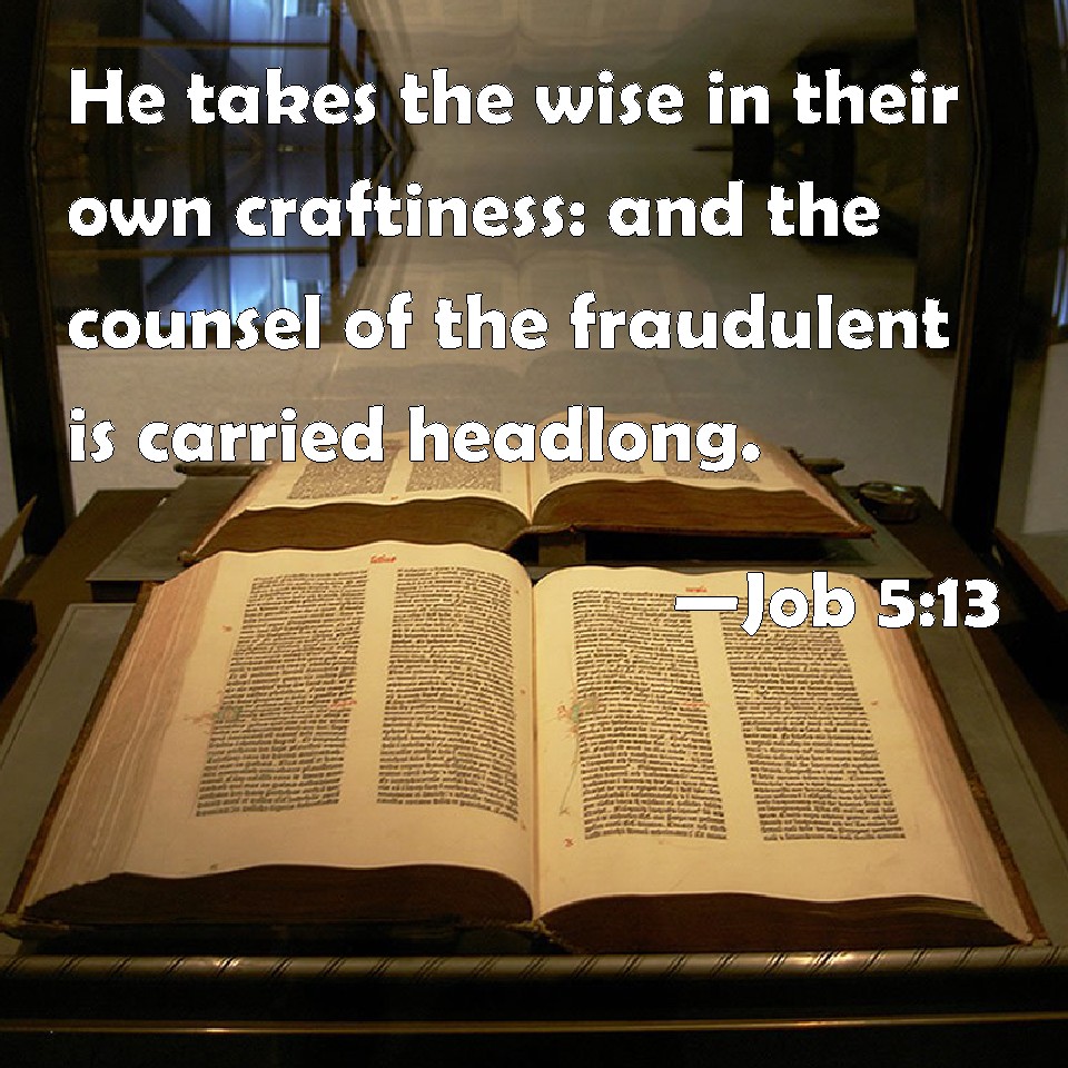 WISDOM FROM THE SPIRIT. NEW YEAR GREETINGS - WISDOM TO GUIDE IN 2016. I SEEK WISDOM FROM 1 CORINTHIANS, CHAPTER 3, VERSE 19 WHICH REFERS TO BOOK OF JOB 5:13.