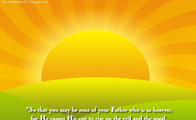 Mathew 5:45 | Christian Bookmarks